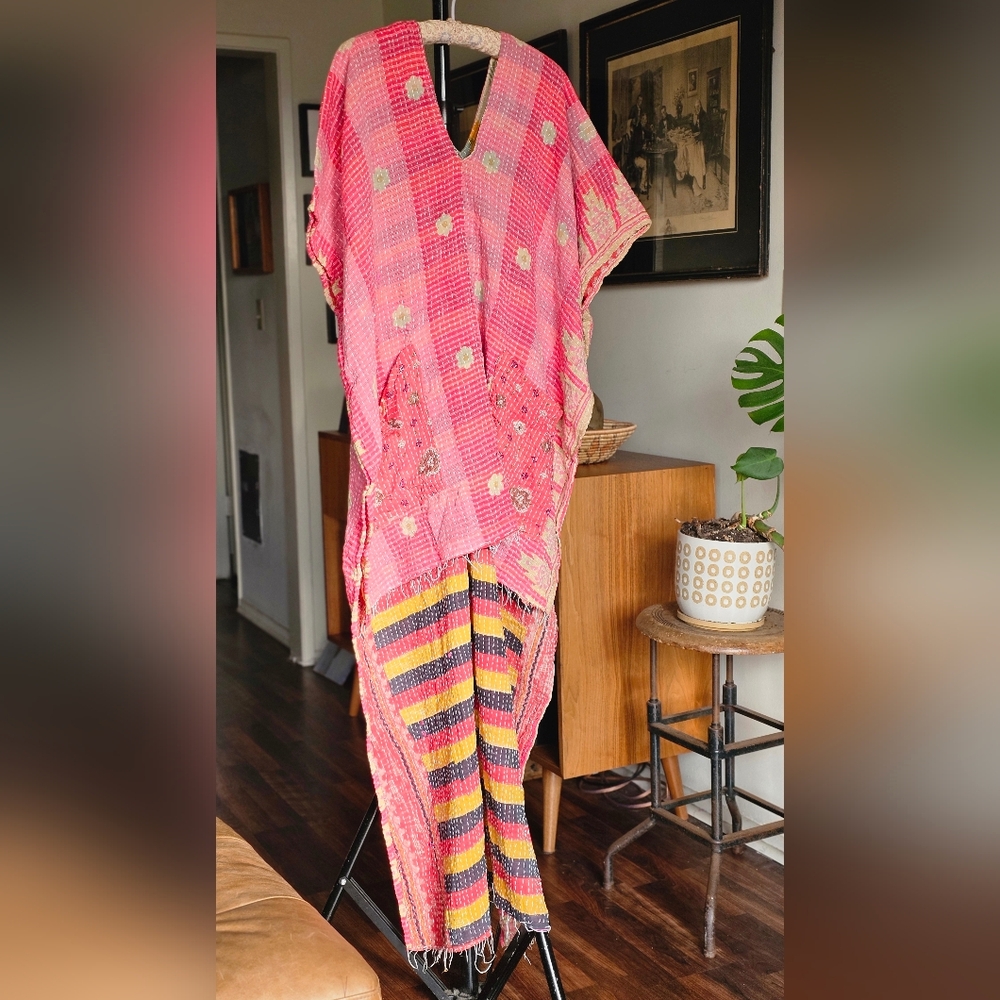 Kantha Bae Midi Mumu Tunic Dress - Picture 2 of 7